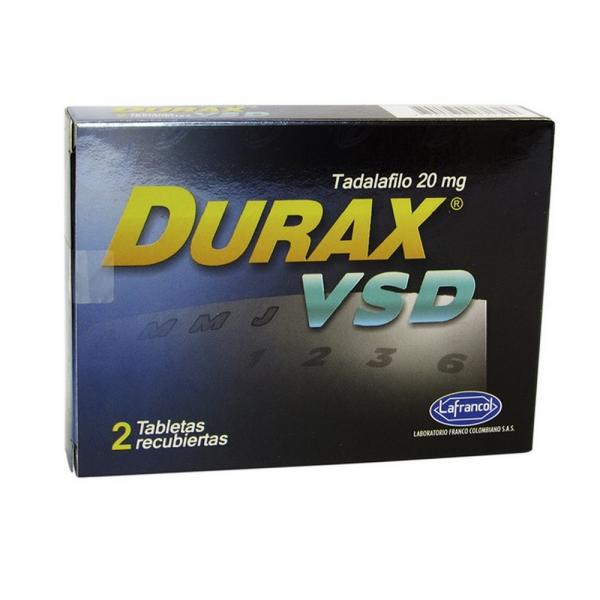 DURAX VSD 20 MG 2 TBS