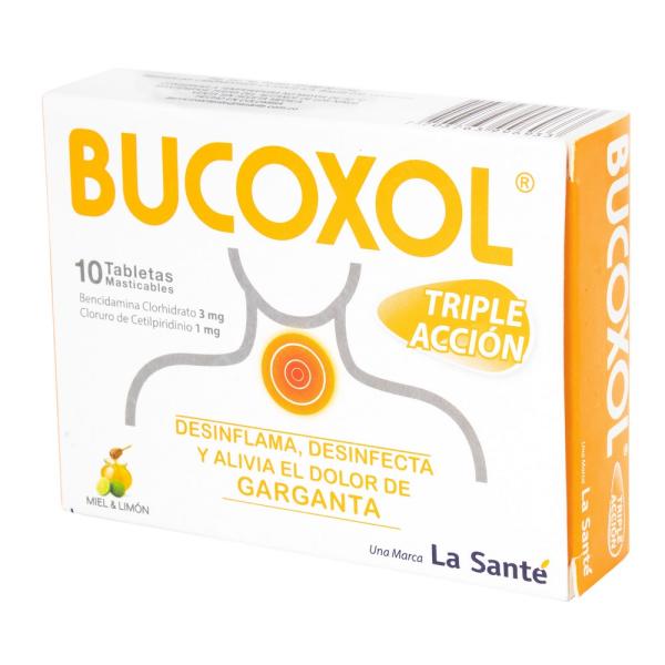 BUCOXOL TRIPLE ACCION MIEL LIMON 10 TBS