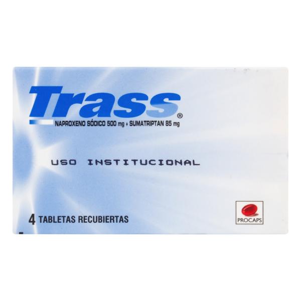TRASS 500/85 MG 4 TABLETAS