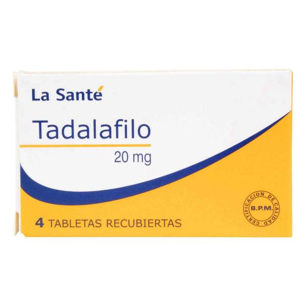 TADALAFILO 20 MG 4 TABLETAS LS