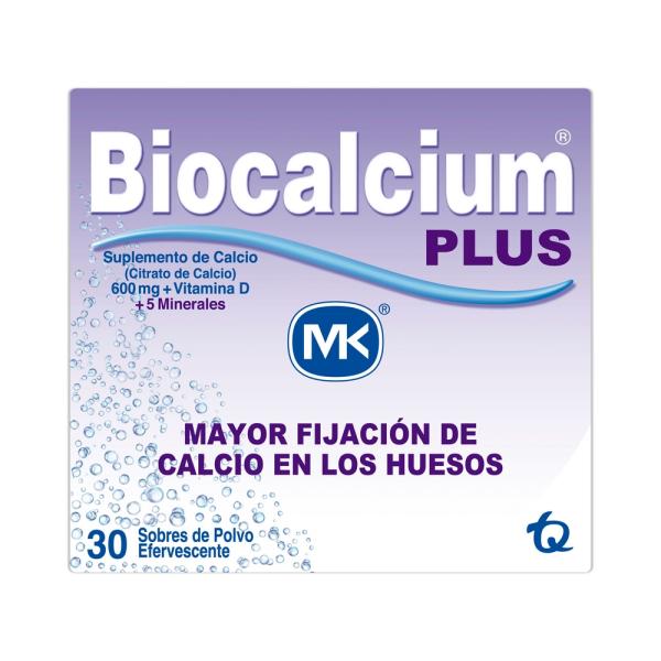 BIOCALCIUM PLUS POLVO 30 SOBRES MK