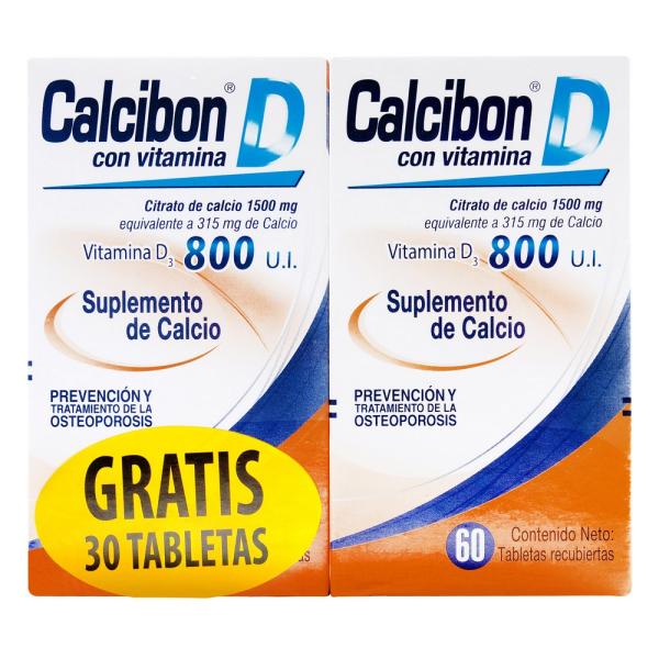 CALCIBON D 800 UI 60 TBS GRATIS 30 TBS