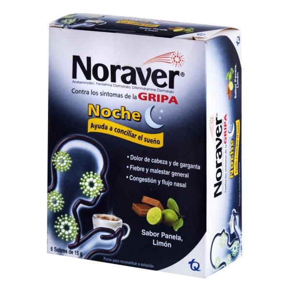 NORAVER GRIPA BEBIDA NOCHE 15 GR 6 SBS