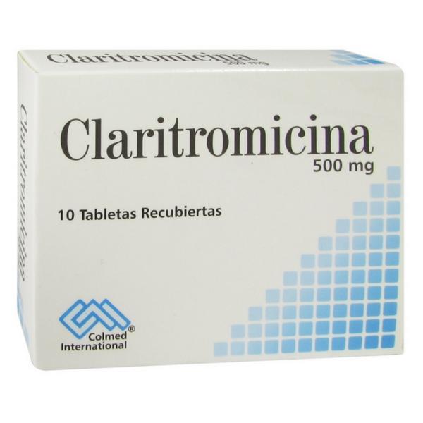 CLARITROMICINA 500 MG 10 TABLETAS PC