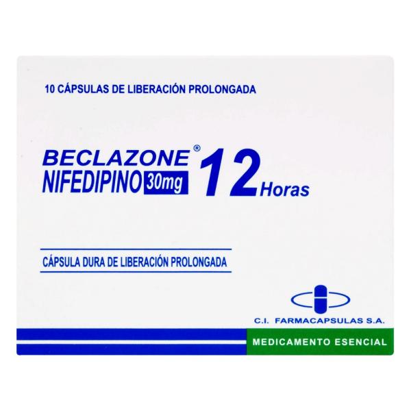 NIFEDIPINO BECLAZONE 30 MG 10 CAPSULAS