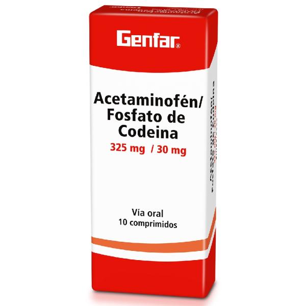 ACETAMINOFEN+CODEINA 325/30MG 10 TBS GF