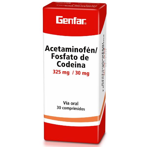 ACETAMINOFEN+CODEINA 325/30MG 30 TBS GF