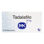 TADALAFILO 20 MG 4 TABLETAS MK