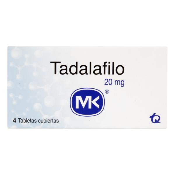 TADALAFILO 20 MG 4 TABLETAS MK