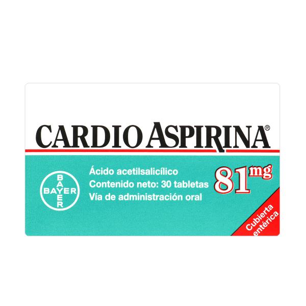 CARDIOASPIRINA 81 MG 30 TABLETAS (PDB)