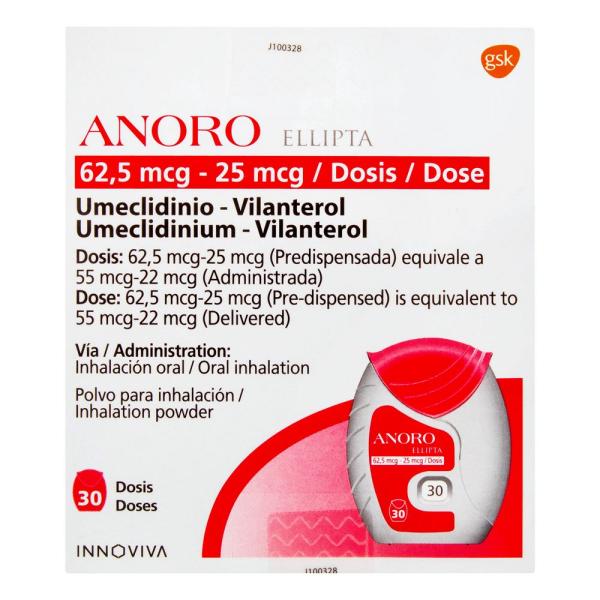 ANORO ELLIPTA 62.5MCG 30 DO.(A(3%+)(PAE)