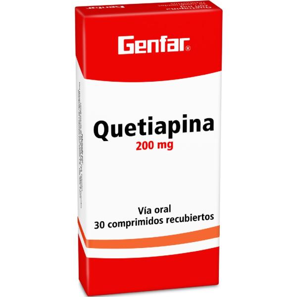 QUETIAPINA 200 MG 30 TBS GF (P)134340