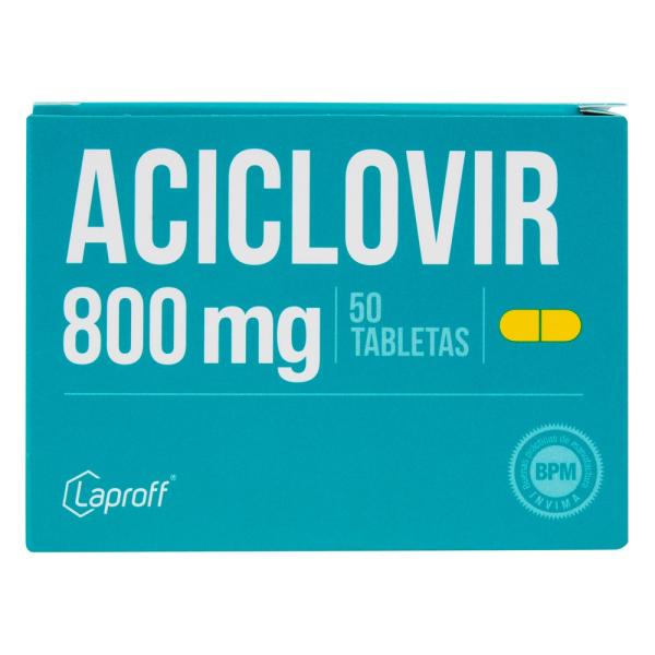 ACICLOVIR 800 MG 50 TABLETAS LP