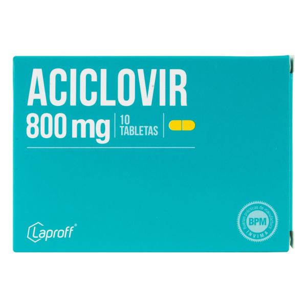 ACICLOVIR 800 MG 10 TABLETAS LP