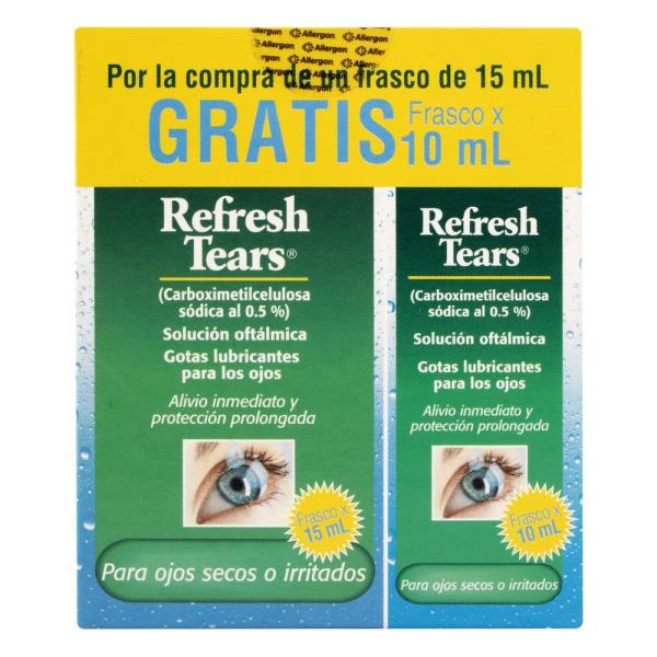REFRESH TEARS GOTAS LUBR.15 ML+10 ML