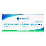 SULFADOXINA+PIRIMETAMINA 25 MG 3 TBS