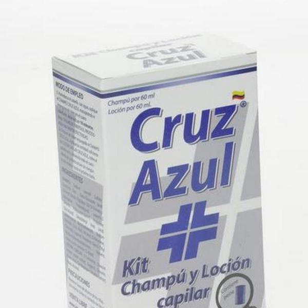 KIT CRUZ AZUL CHA.60ML+LOCION 60ML+PEINE
