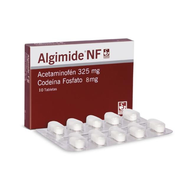 ALGIMIDE NF 325/8 MG 10 TBS ACETAM/CODE