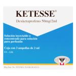 KETESSE 50 MG INYECTABLE 3 AMPOLLAS(3%+)