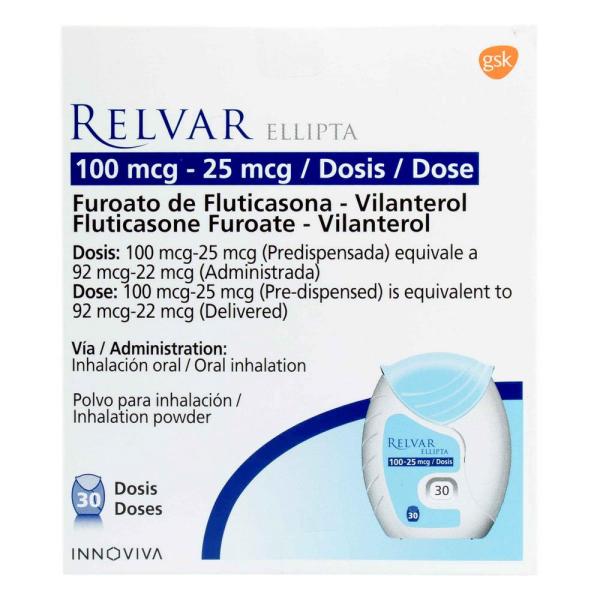 RELVAR ELL.100/25MG 30D(P)107100(SC)(SF)