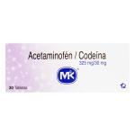 ACETAMINOFEN+CODEINA 325/30MG 30 TBS MK