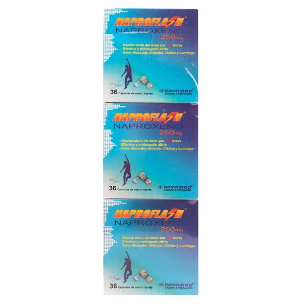 NAPROFLASH 250MG 36 CAPSULAS PG 2 LLEV.3