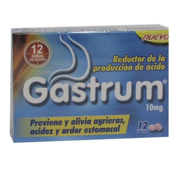 GASTRUM 10 MG 12 TABLETAS