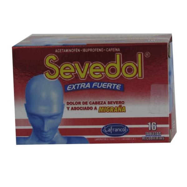 SEVEDOL EXTRA FUERTE 16 TABLETAS
