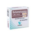 BETAMETASONA 4 MG/1 ML 10 AMPOLLAS VT