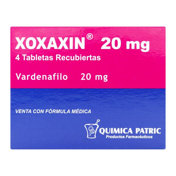 XOXAXIN 20 MG 4 TABLETAS
