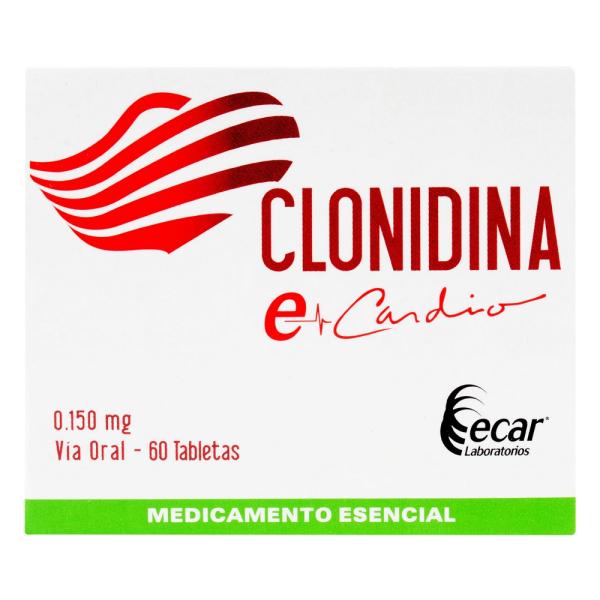 CLONIDINA 0.150 MG 60 TABLETAS EC