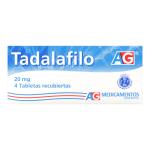 TADALAFILO 20 MG 4 TABLETAS AG