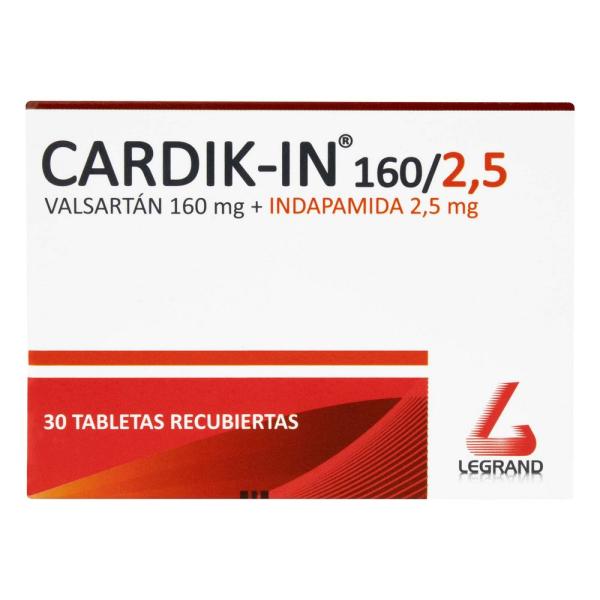 CARDIK-IN 160/2.5 MG 30 TABLETAS