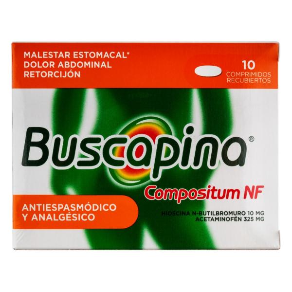 BUSCAPINA NF COMPOSITUM 325/10 MG 10 TBS
