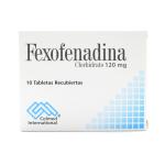 FEXOFENADINA 120 MG 10 TABLETAS PC