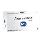 ATORVASTATINA 20 MG 30 TABLETAS MK