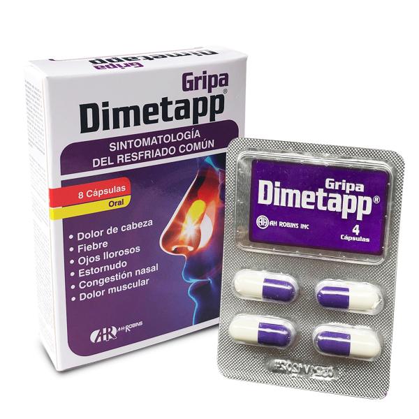DIMETAPP GRIPA 500 MG 8 CAP