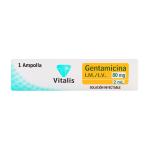 GENTAMICINA 80 MG/2ML 1 AMPOLLA VT