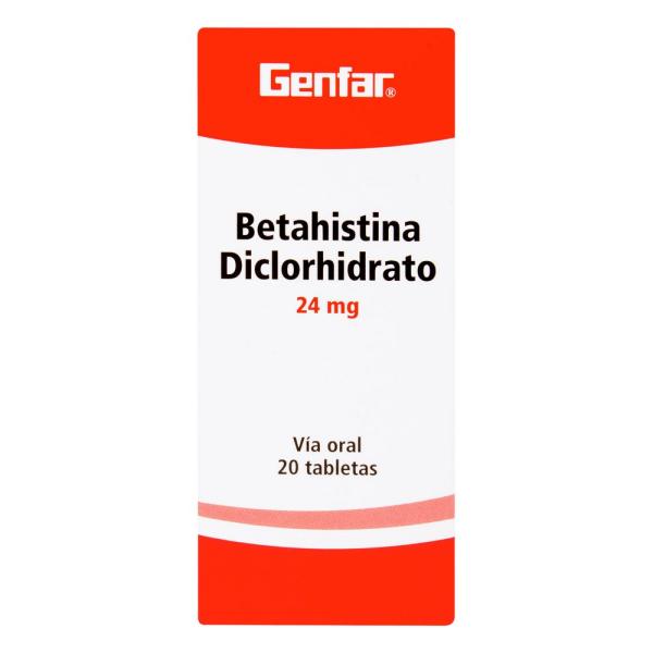 BETAHISTINA 24 MG 20 TABLETAS GF