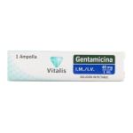 GENTAMICINA 40MG/1ML 1 AMPOLLA VT