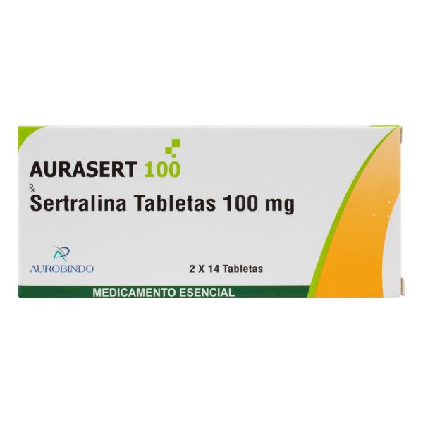 SERTRALINA AURASERT 100 MG 28 TABLETAS