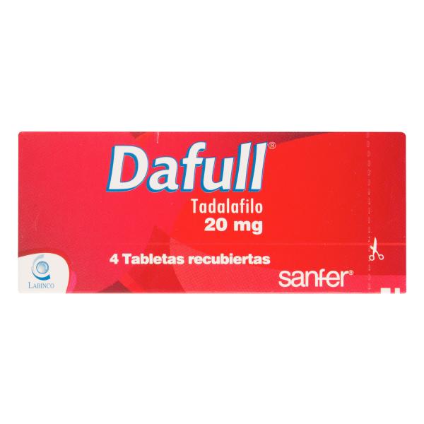 DAFULL (TADALAFILO) 20 MG 4 TABLETA