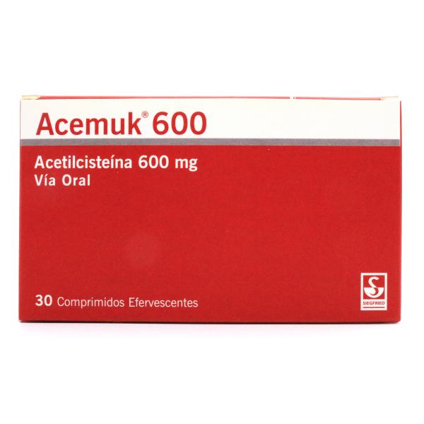 ACEMUK 600MG 30 TABLETAS EFERVECENTES