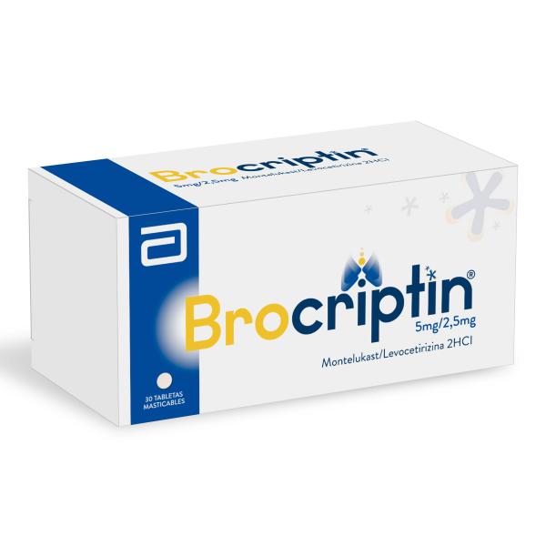 BROCRIPTIN 5/2.5 MG 30 TBS MASTICABLES