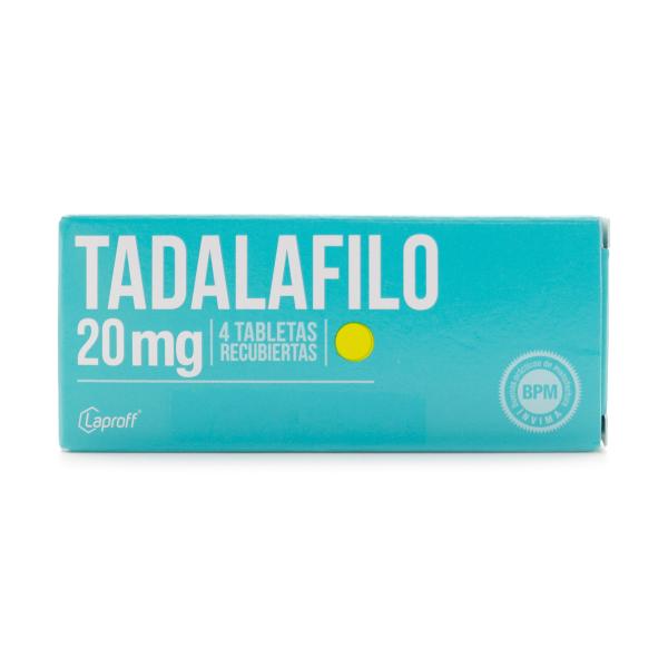 TADALAFILO 20 MG 4 TABLETAS LP