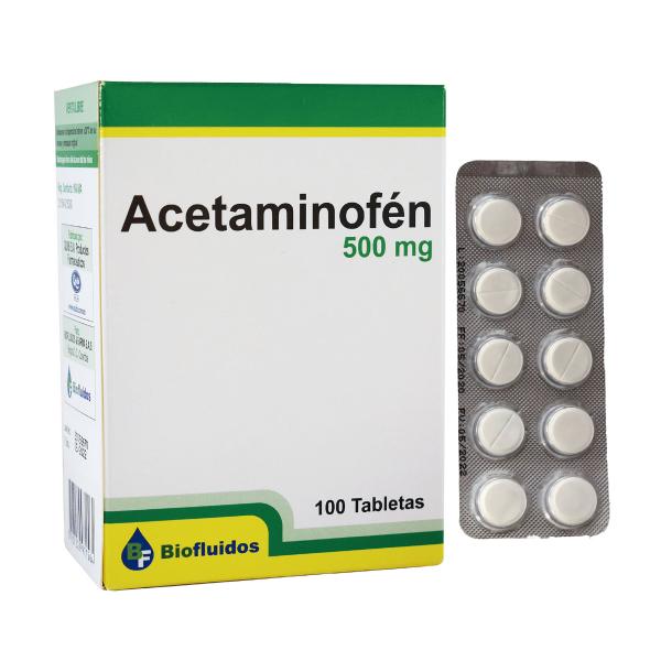 ACETAMINOFEN 500 MG 100 TABLETAS QUIBI