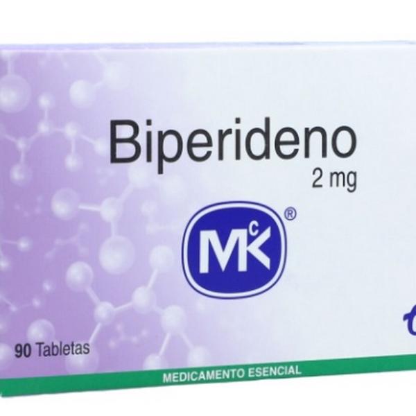 BIPERIDENO 2 MG 90 TABLETAS. MK