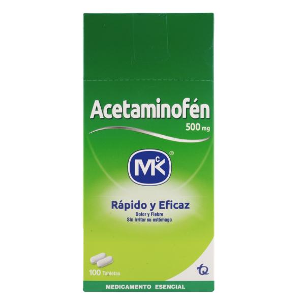 ACETAMINOFEN 500 MG 100 TAB MK