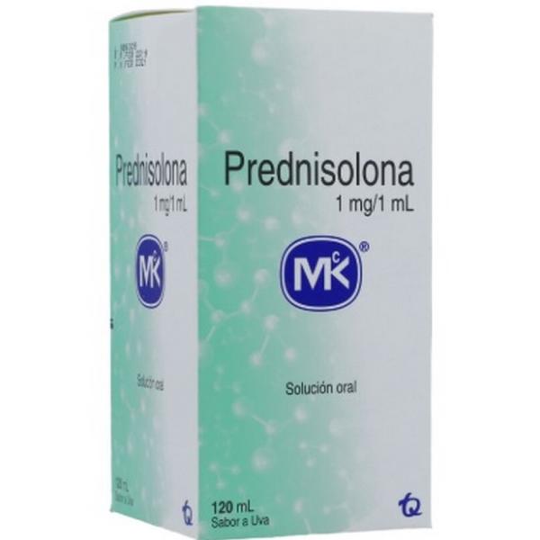 PREDNISOLONA 1MG/ML JBE UVA+DOS 120ML MK