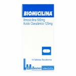 BIOMICILINA 500MG/125MG 14 TBS RECUB.